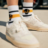 Imperial Moto Half-Crew Skull Sock