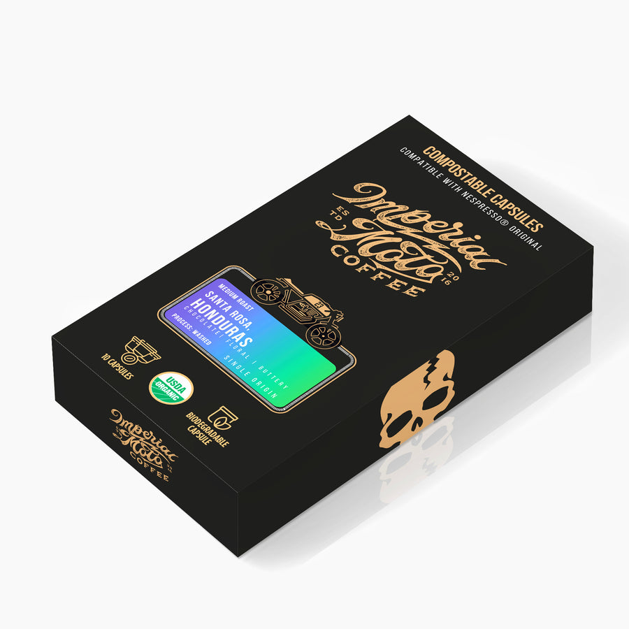IMPERIAL MOTO COFFEE: Single Origin, Santa Rosa, Honduras Organic Espresso Capsules